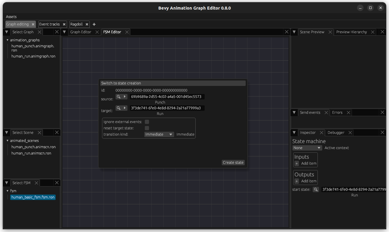 Punch to Run transition