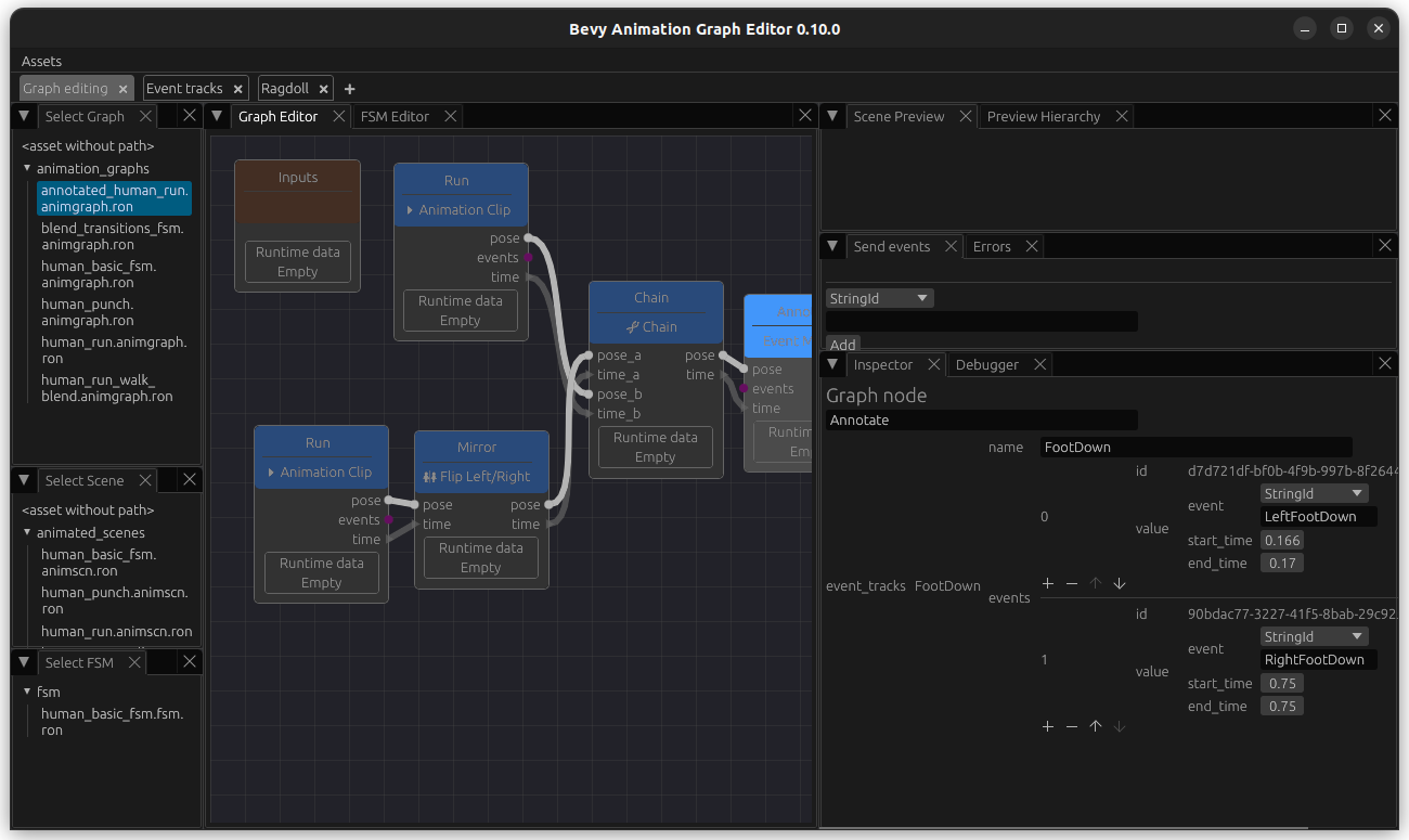 Events in EventMarkupNode